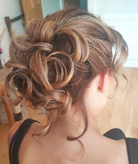 messy up do bridal hair style