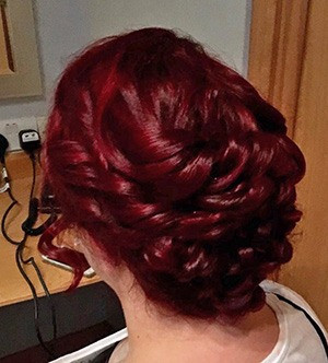 twisted up do bridal hair style
